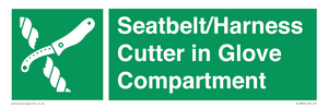 Seatbelt/Harness Cutter in Glove Compartment